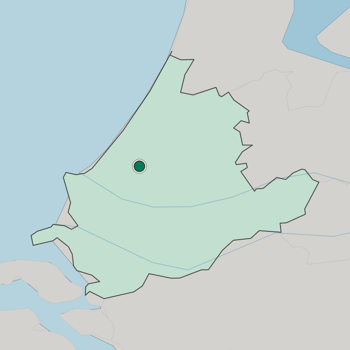 Map showing Delft — In Provincie Zuid-Holland