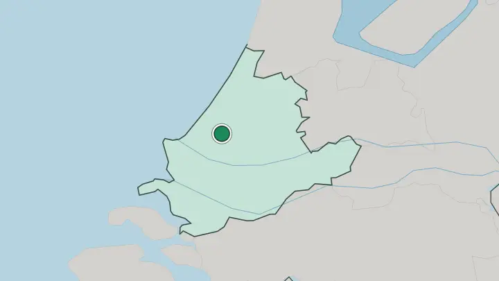 Map of Delft in Netherlands