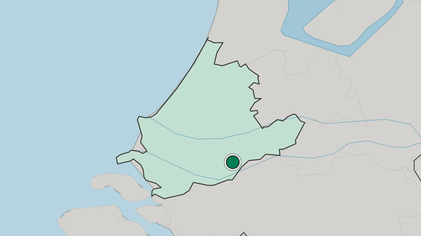 Map of Dordrecht in Netherlands