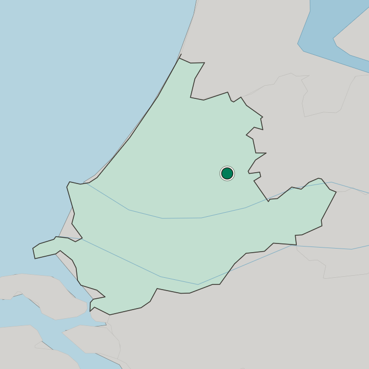 Map showing Gouda — In Provincie Zuid-Holland