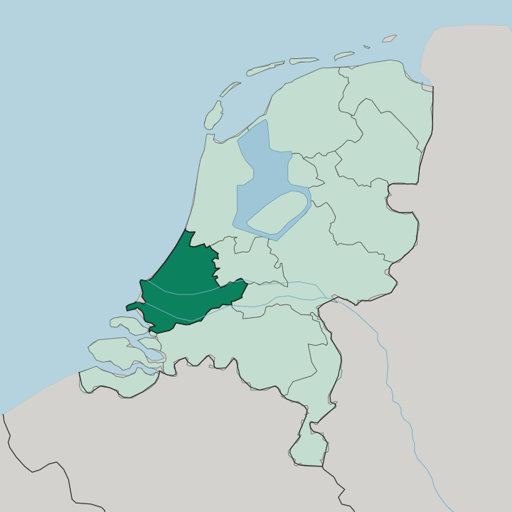 Map showing Provincie Zuid-Holland — In Netherlands