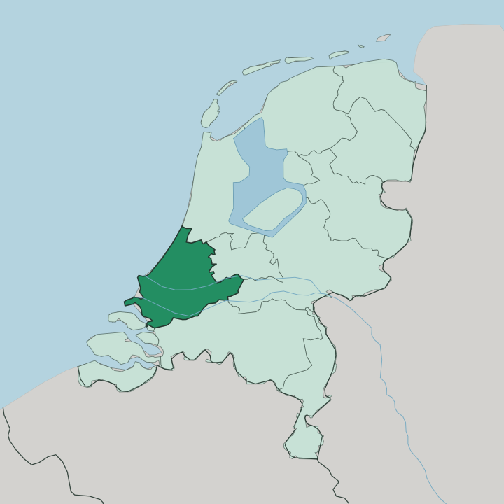 Map showing Provincie Zuid-Holland — In Netherlands