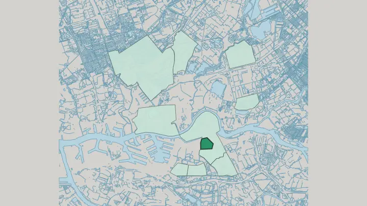 Map of Bloemhof in Rotterdam