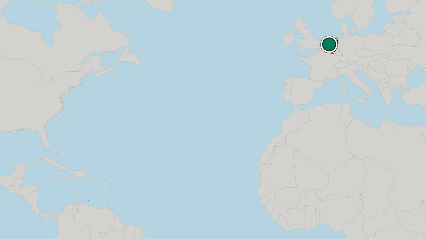 Map of Rotterdam in Netherlands
