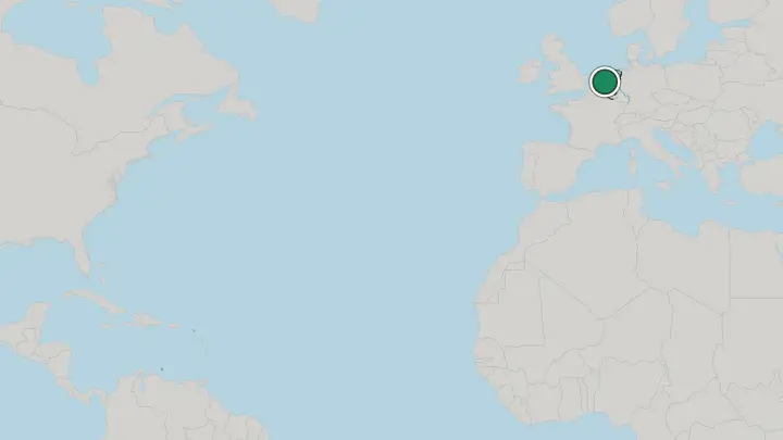 Map of Rotterdam in Netherlands
