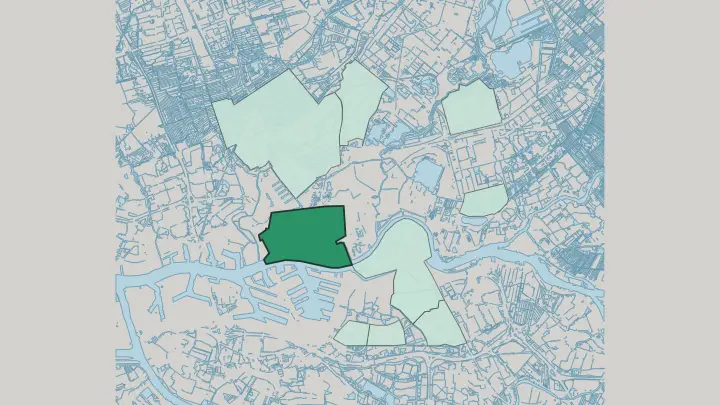 Map of Delfshaven in Rotterdam