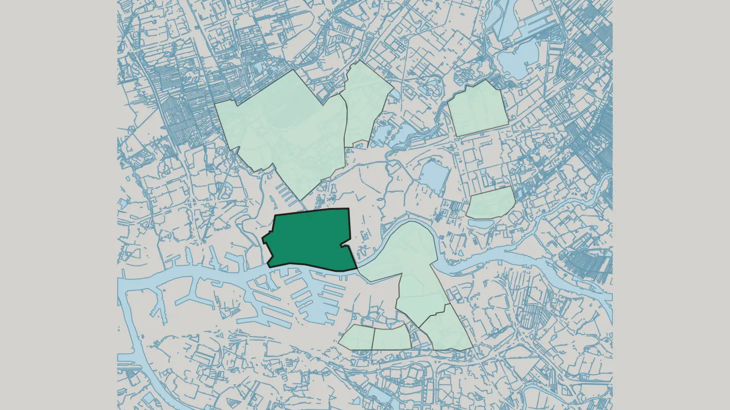 Map of Delfshaven in Rotterdam