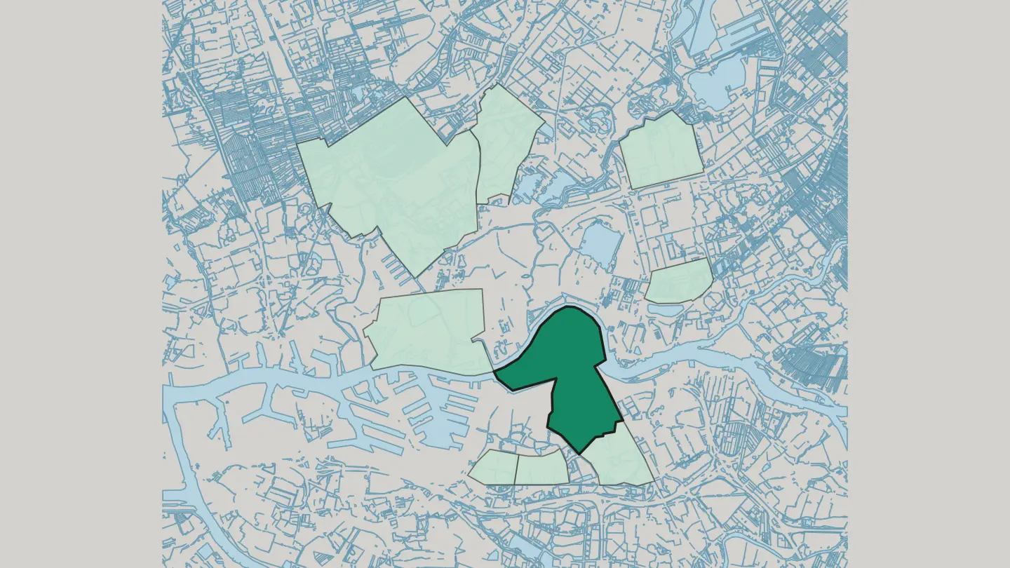 Map of Feijenoord in Rotterdam