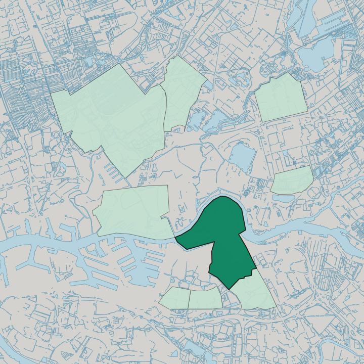 Map showing Feijenoord — In Rotterdam