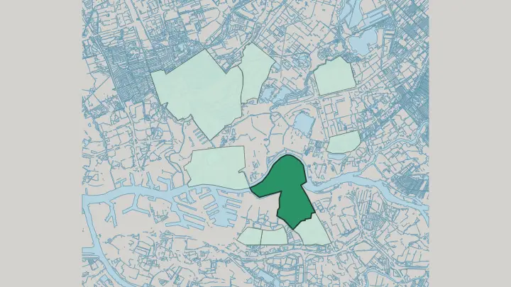 Map of Feijenoord in Rotterdam