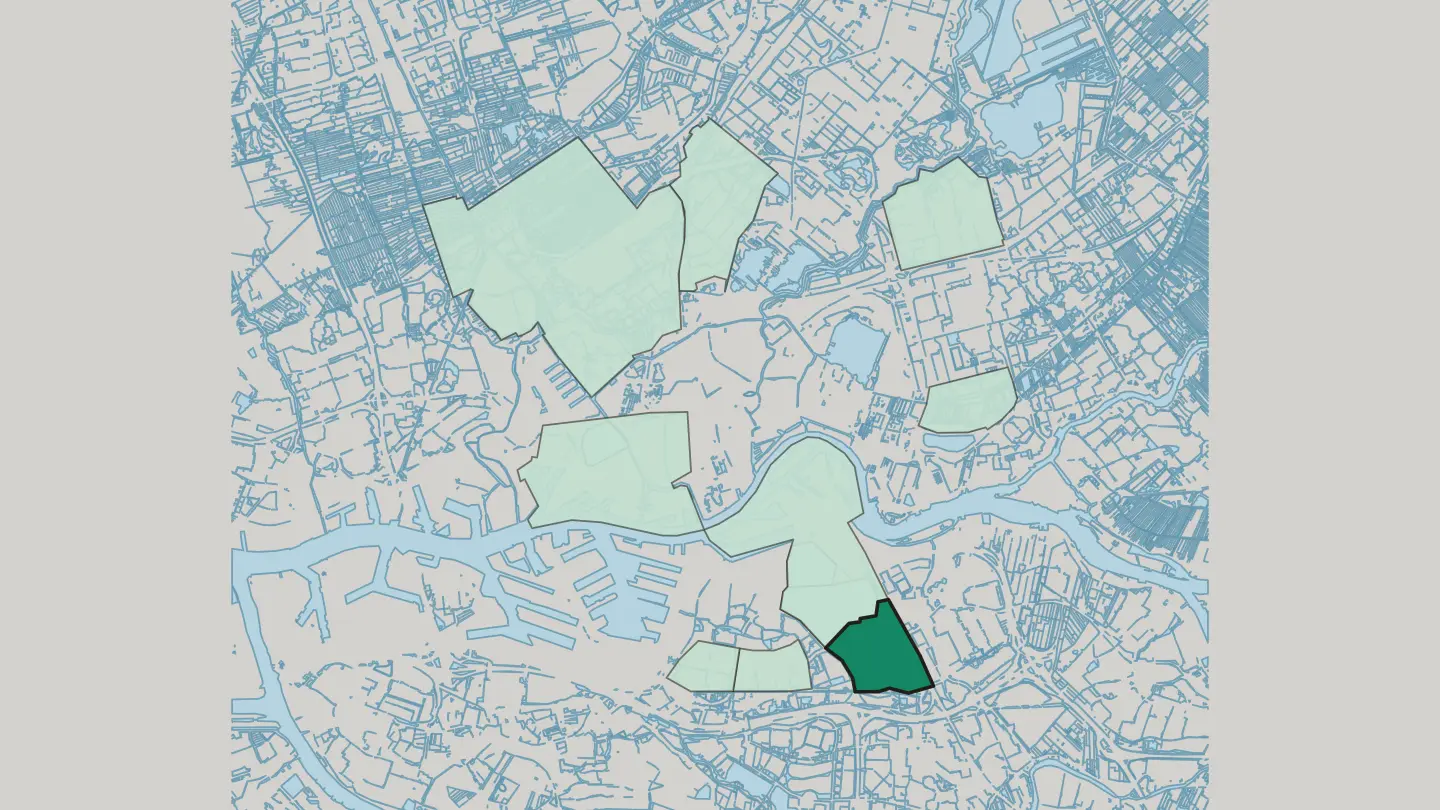 Map of Lombardijen in Rotterdam