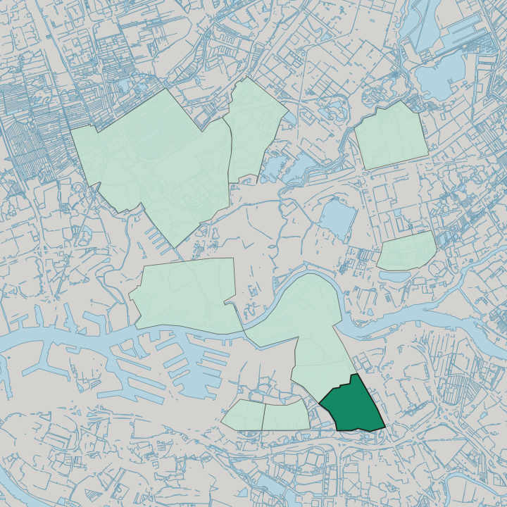 Map showing Lombardijen — In Rotterdam