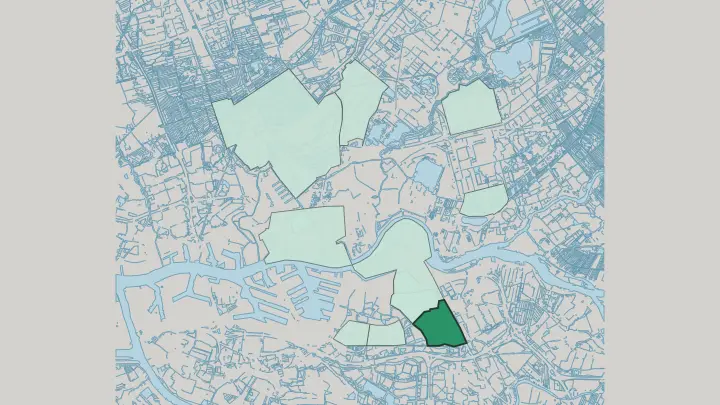 Map of Lombardijen in Rotterdam