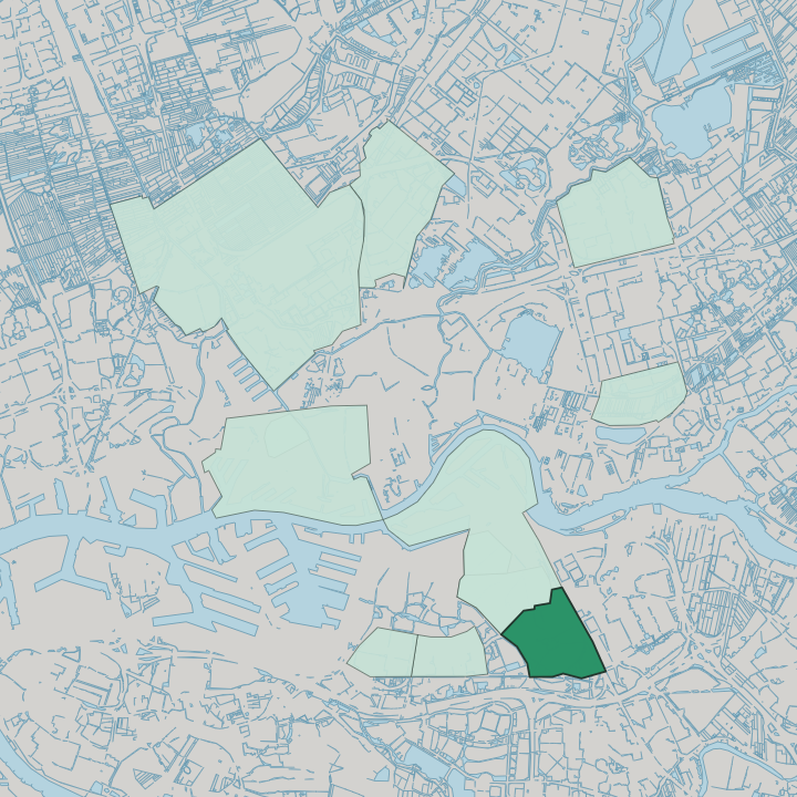 Map showing Lombardijen — In Rotterdam