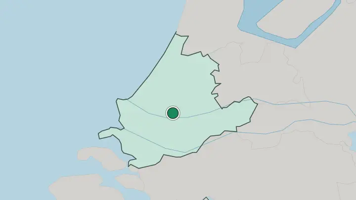 Map of Rotterdam in Netherlands