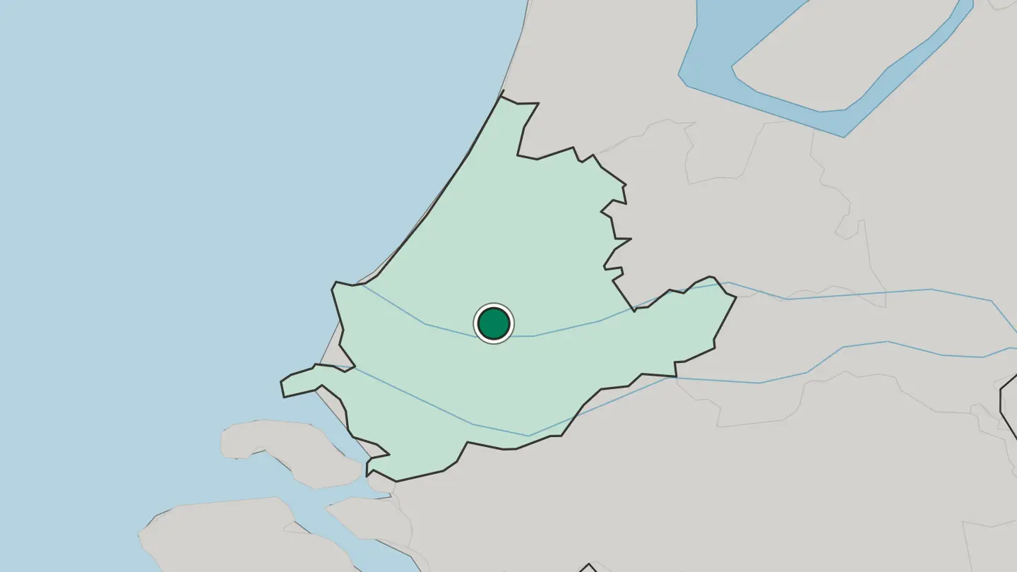 Map of Rotterdam in Netherlands