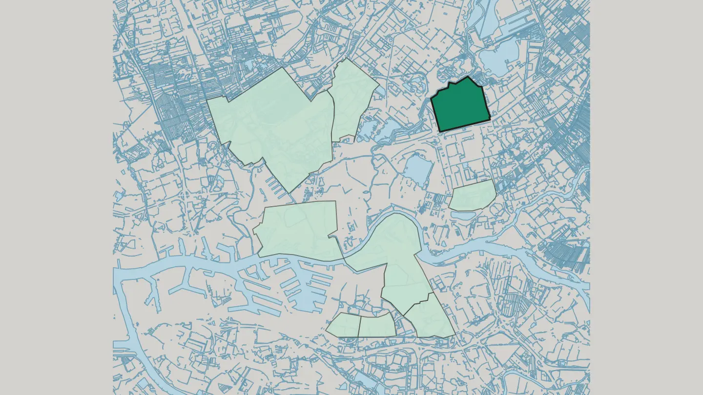 Map of Ommoord in Rotterdam