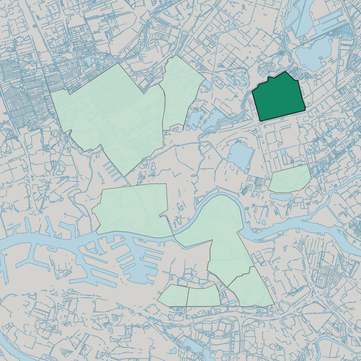 Map showing Ommoord — In Rotterdam