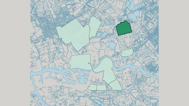 Map of Ommoord in Rotterdam