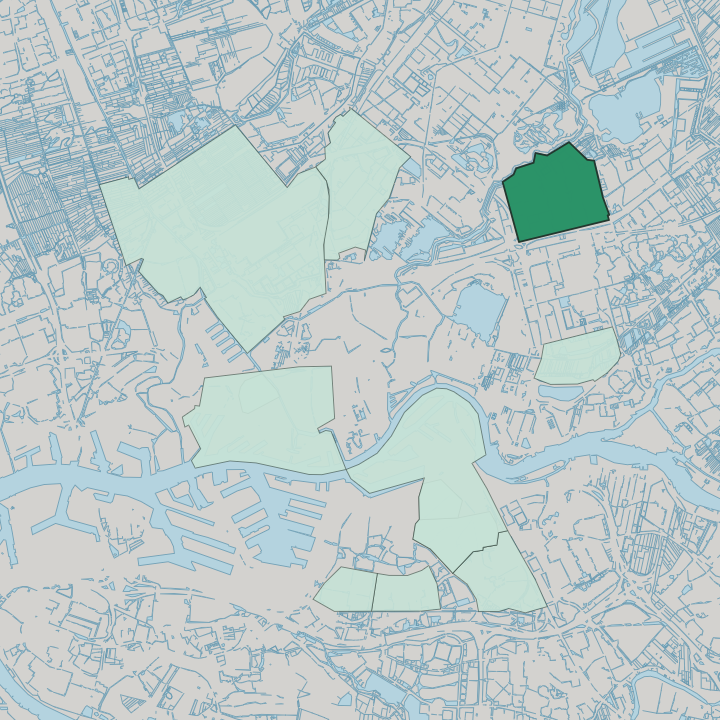 Map showing Ommoord — In Rotterdam