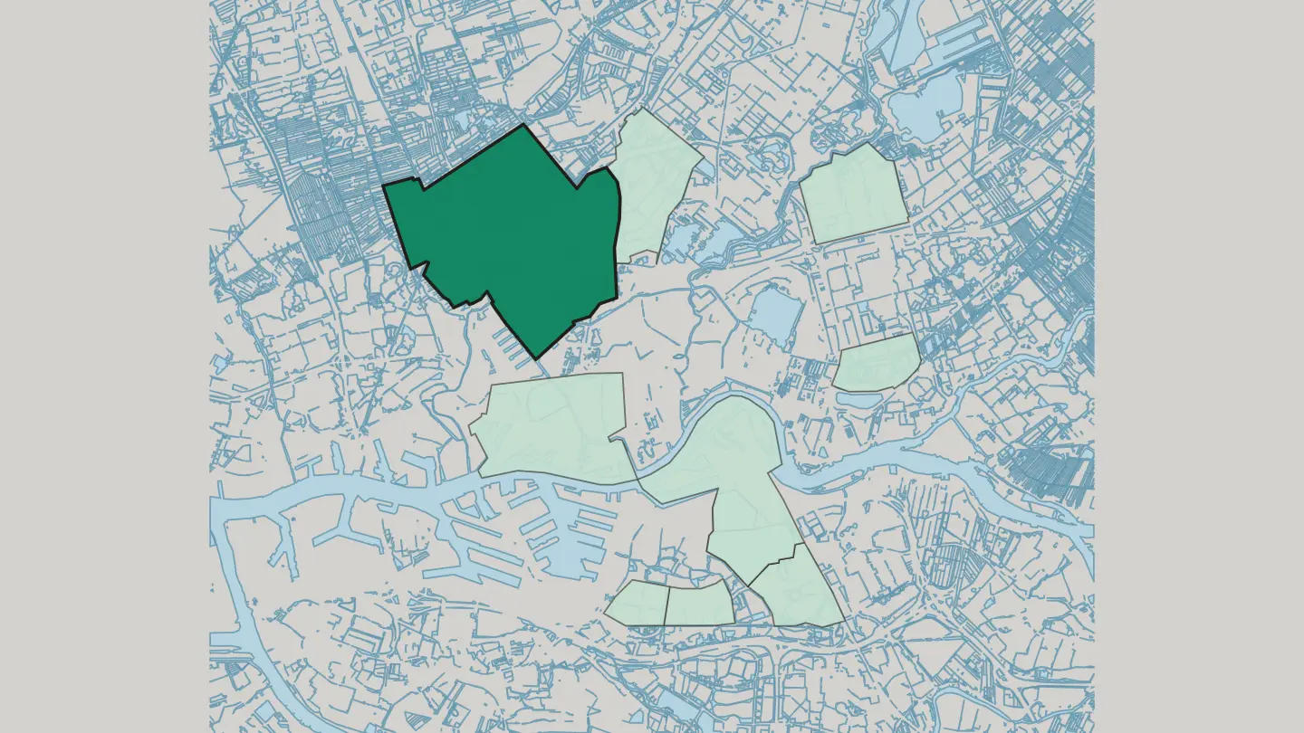 Map of Overschie in Rotterdam
