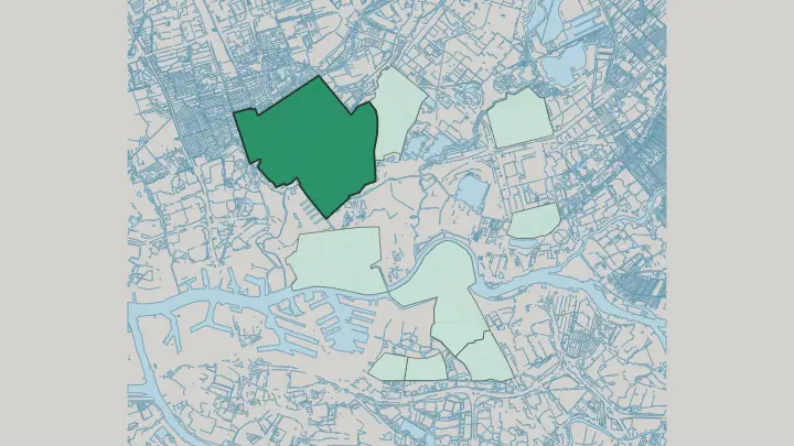 Map of Overschie in Rotterdam
