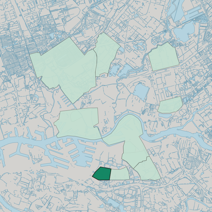 Map showing Pendrecht — In Rotterdam