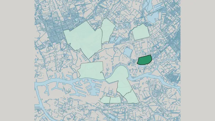 Map of 's-Gravenland in Rotterdam