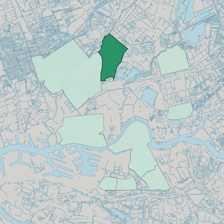 Map showing Schiebroek — In Rotterdam