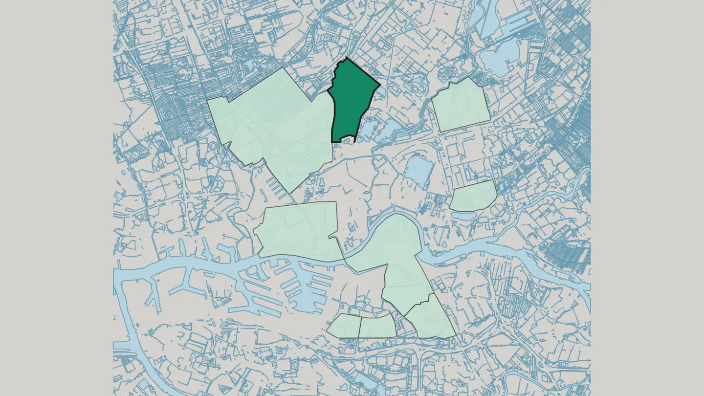 Map of Schiebroek in Rotterdam