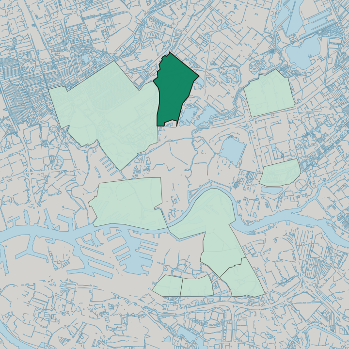 Map showing Schiebroek — In Rotterdam