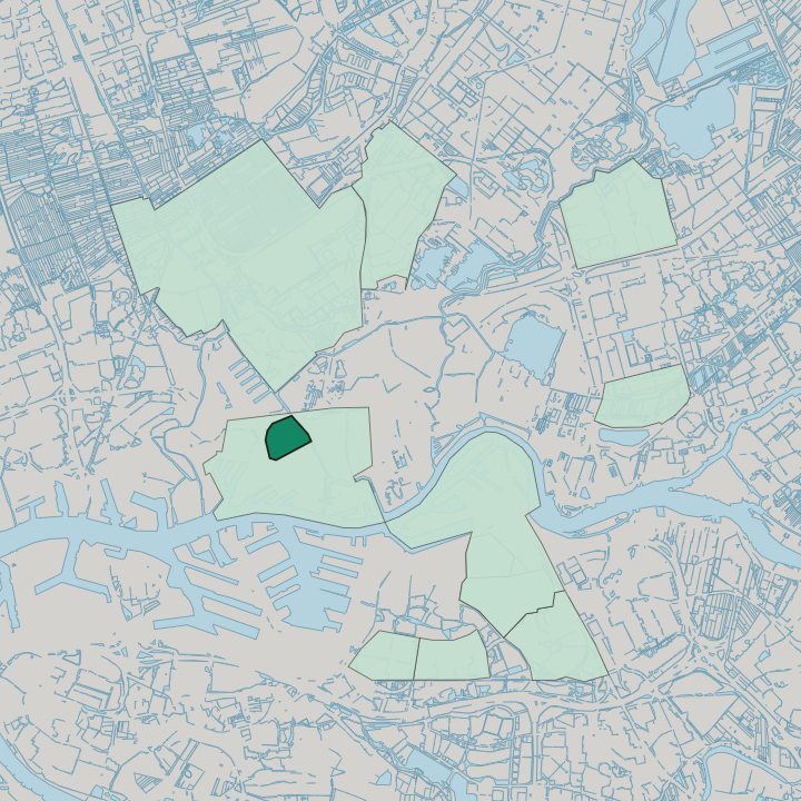 Map showing Spangen — In Rotterdam