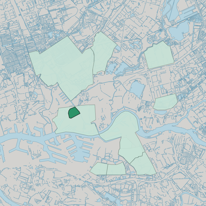 Map showing Spangen — In Rotterdam