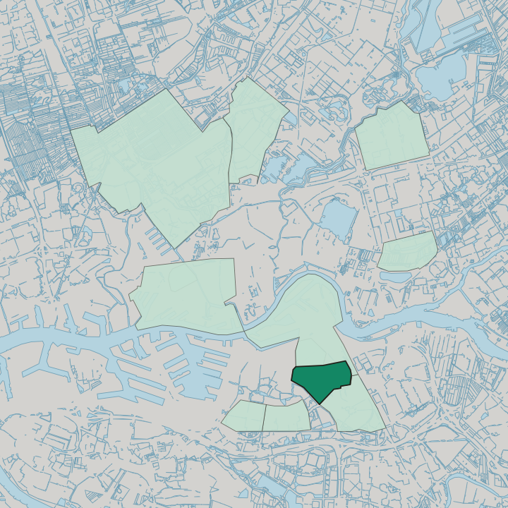 Map showing Vreewijk — In Rotterdam
