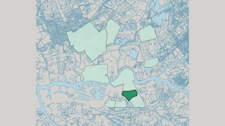 Map of Vreewijk in Rotterdam