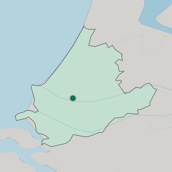 Map showing Schiedam — In Provincie Zuid-Holland