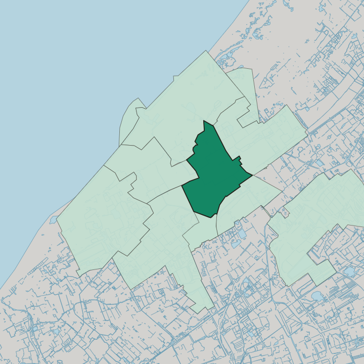 Map showing Centre — In The Hague