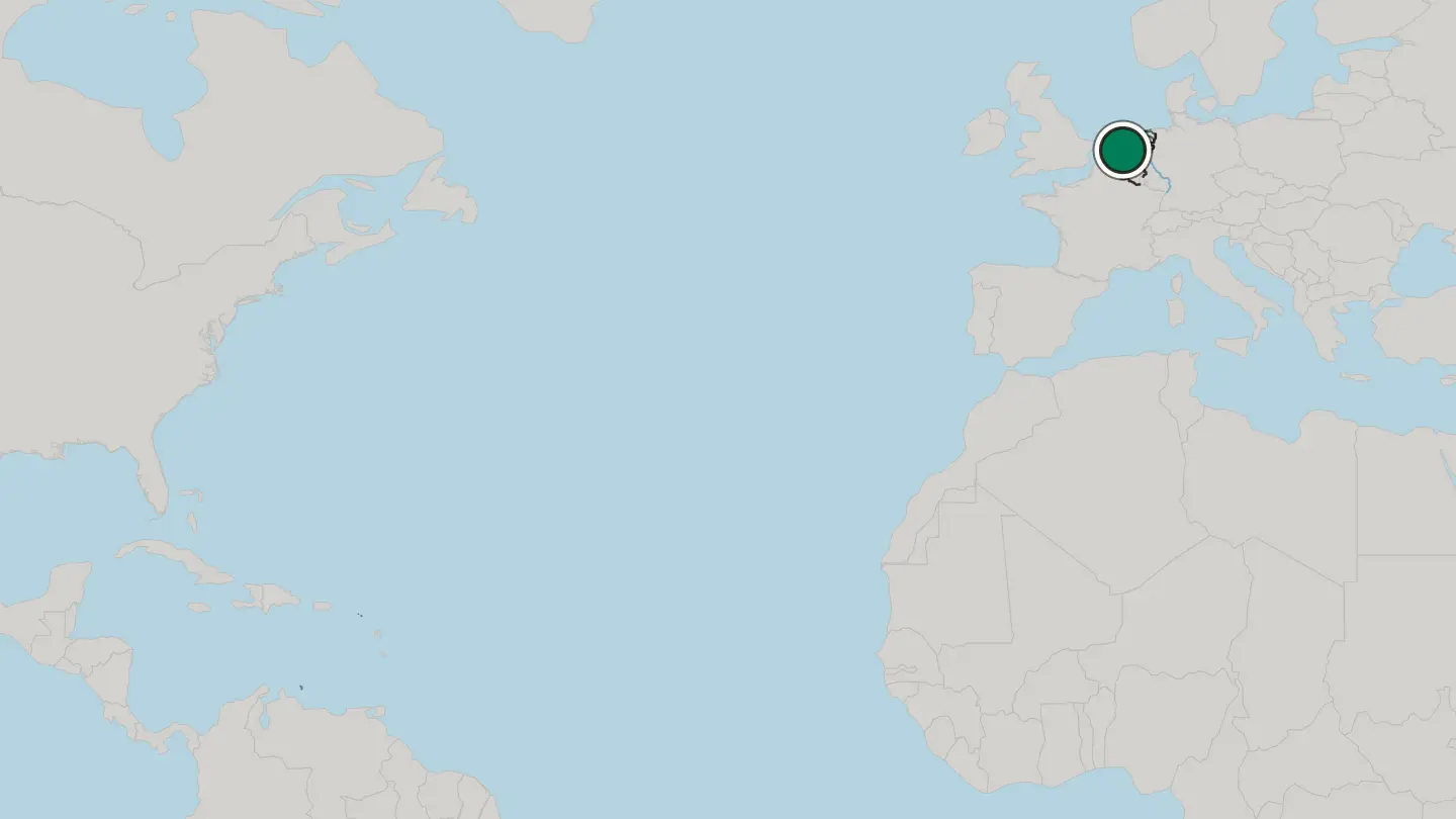 Map of The Hague in Netherlands