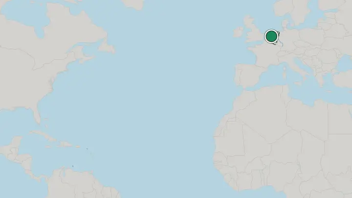 Map of The Hague in Netherlands