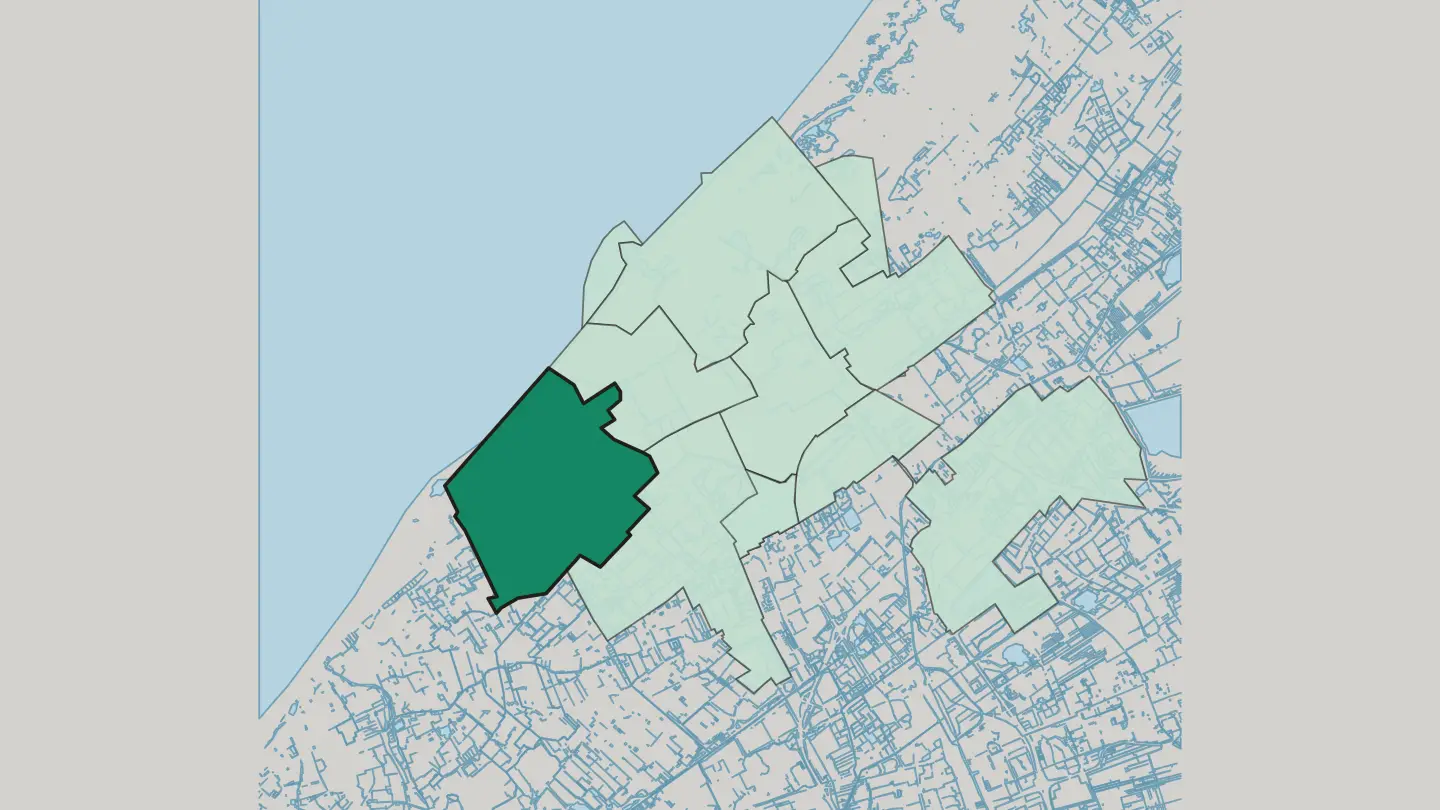 Map of Loosduinen in The Hague
