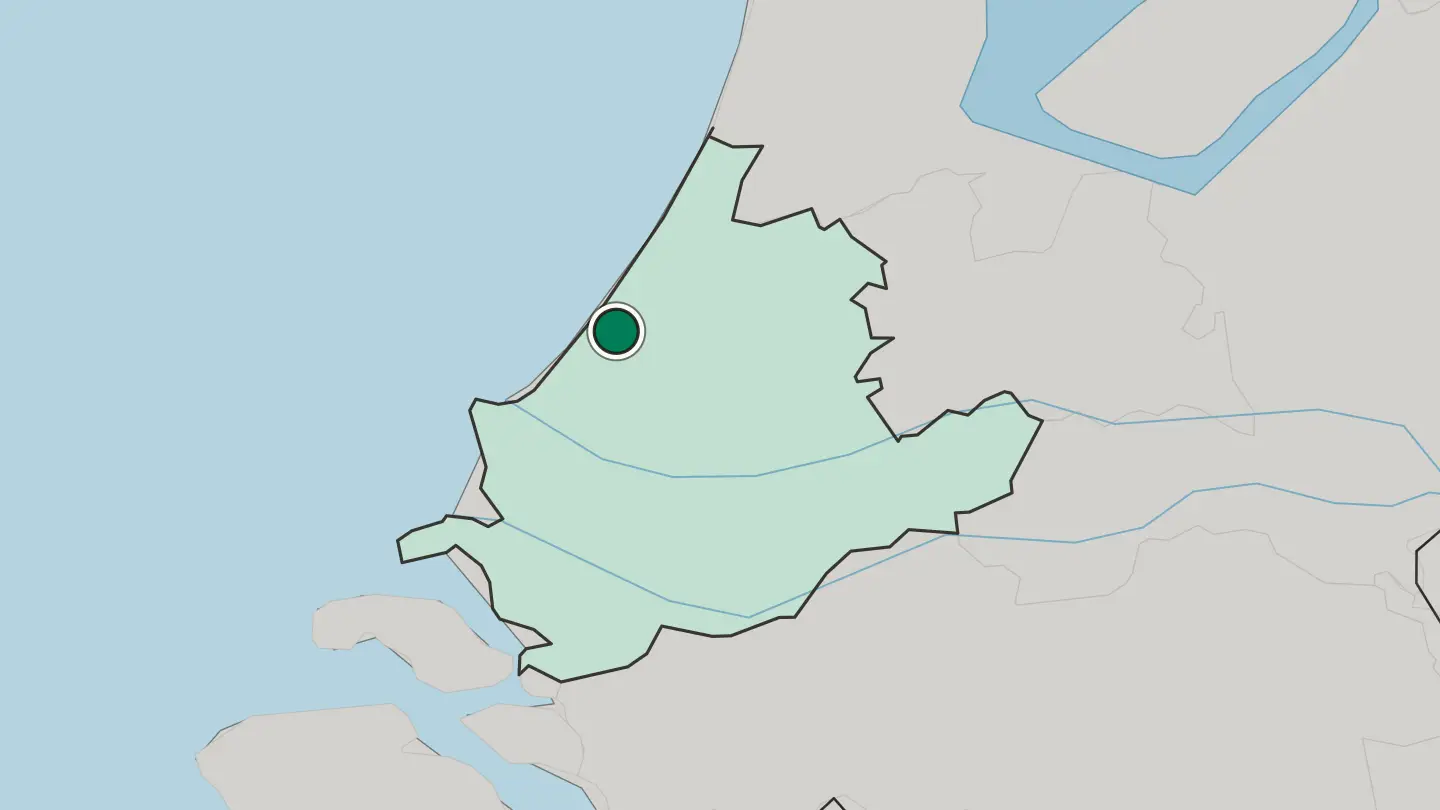 Map of The Hague in Netherlands