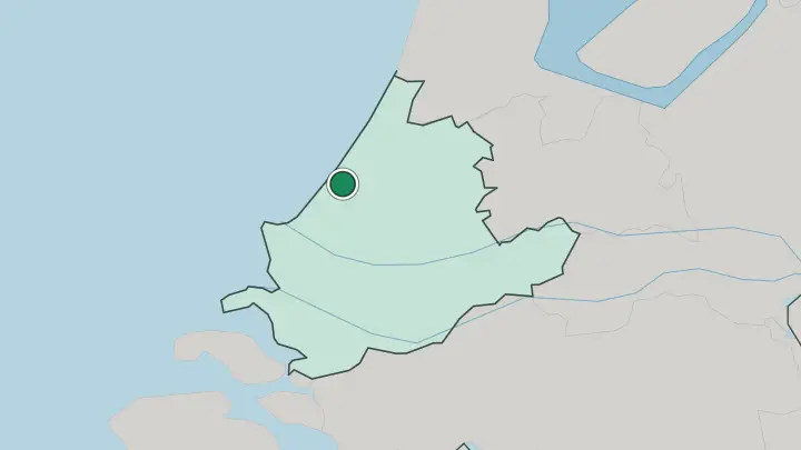 Map of The Hague in Netherlands
