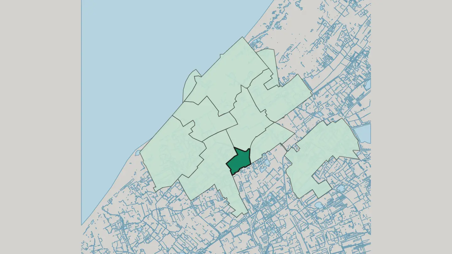 Map of Moerwijk in The Hague