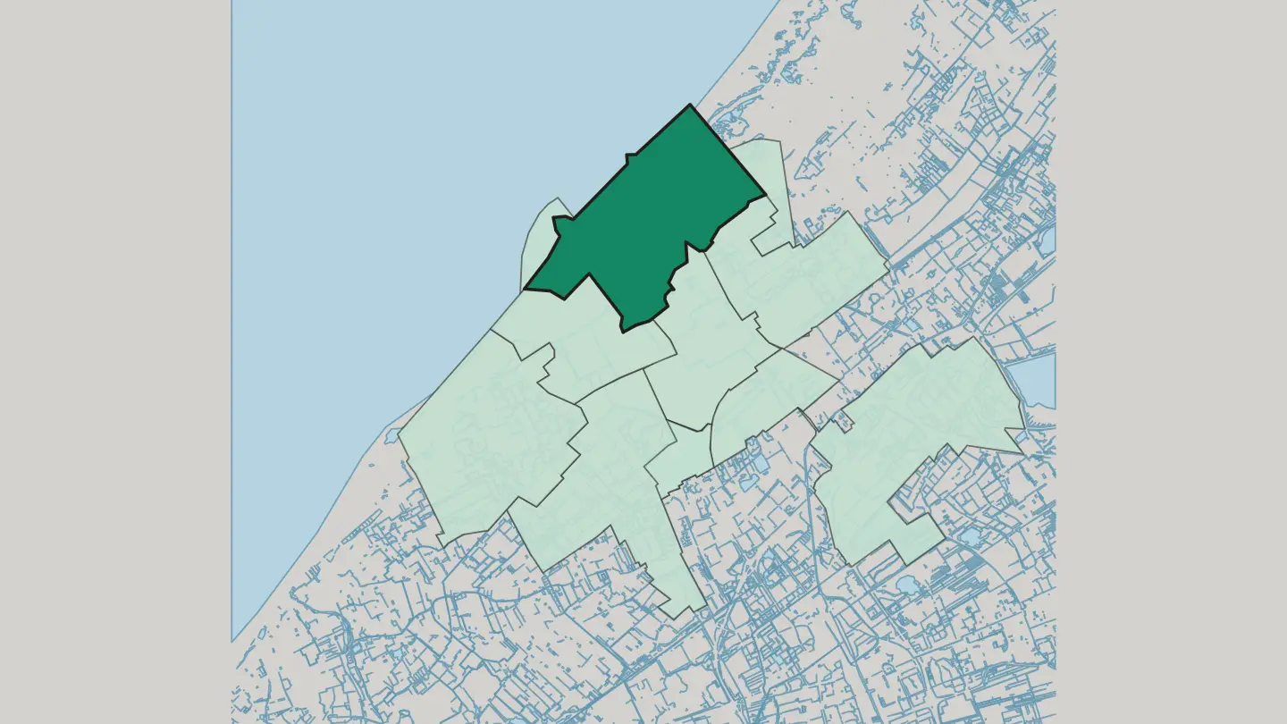 Map of Scheveningen in The Hague