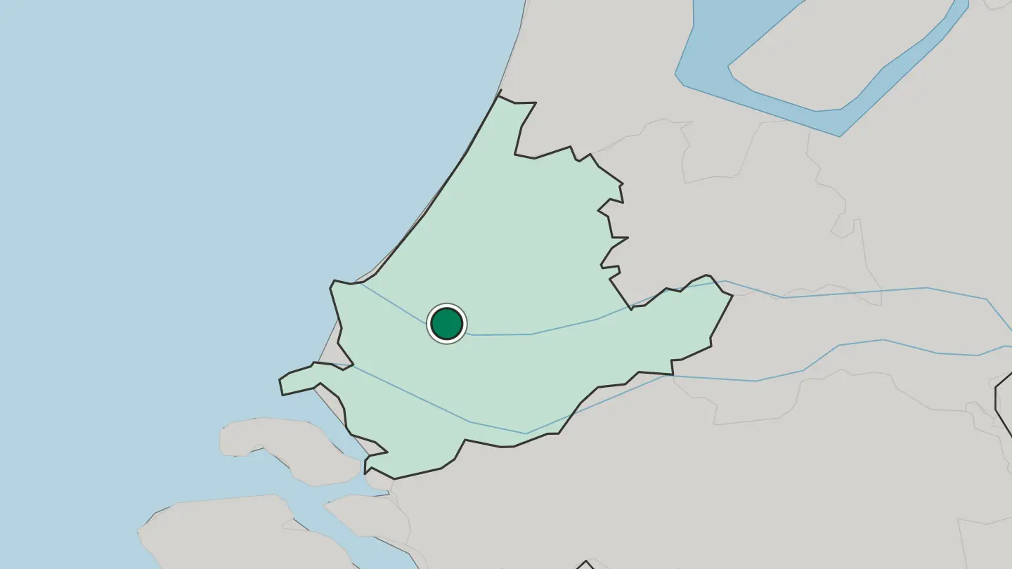 Map of Vlaardingen in Netherlands