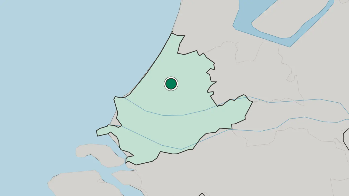 Map of Zoetermeer in Netherlands