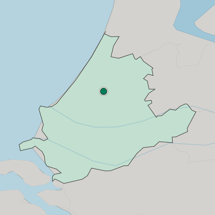 Map showing Zoetermeer — In Provincie Zuid-Holland