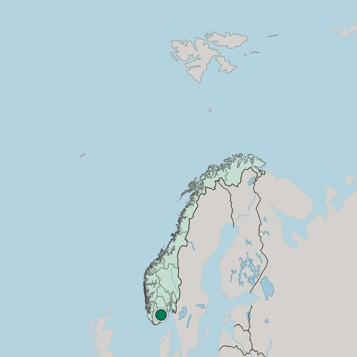 Map showing Åmli — In Norway