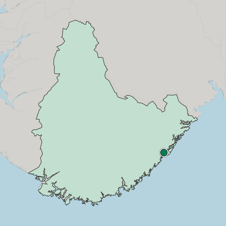 Map showing Arendal — In Agder