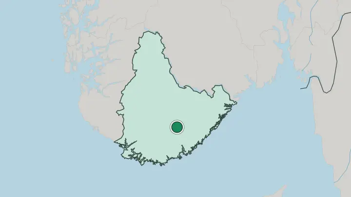 Map of Birketveit in Norway